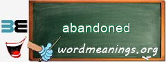 WordMeaning blackboard for abandoned